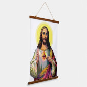Pop Art Jesus Christus Hangend Wandkleed (Gebogen)