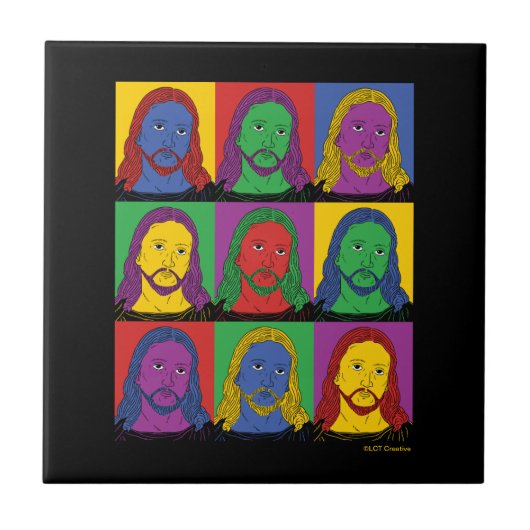Pop Art Jesus Tegeltje (Voorkant)