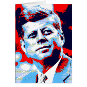 Pop Art JFK John F. Kennedy Red Blue