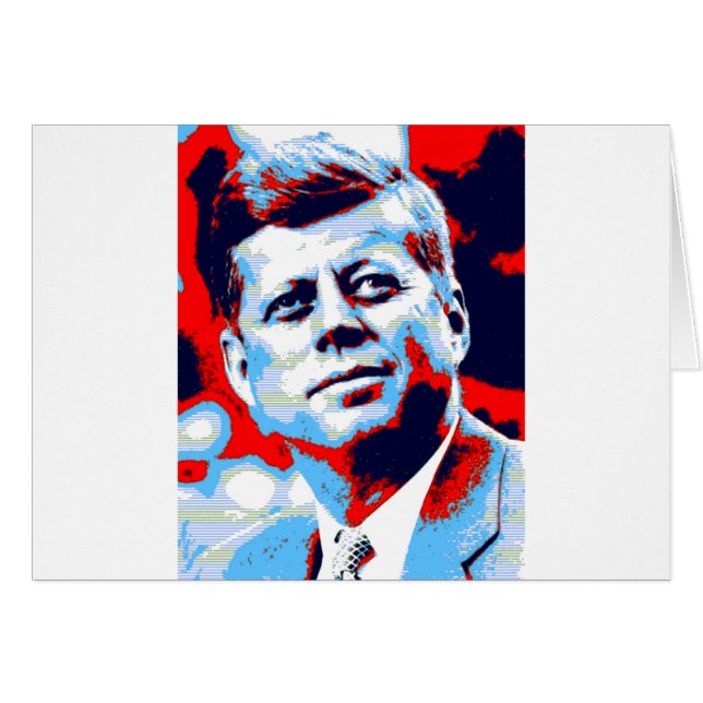 Pop Art JFK John F. Kennedy Red Blue (Devant horizontal)