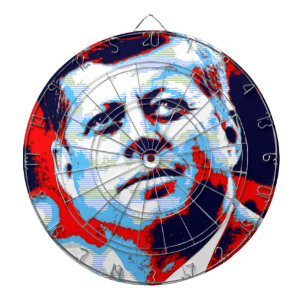 Pop Art JFK John F. Kennedy Red Blue Dartbord