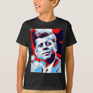 Pop Art JFK John F. Kennedy Red Blue T-shirt