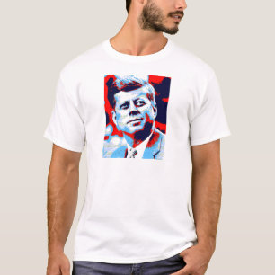 Pop Art JFK John F. Kennedy Red Blue T-shirt
