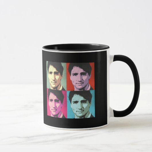 Pop Art Justin Trudeau - Volledige grootte -.png Mok (Rechts)