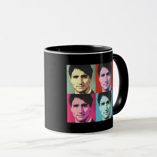 Pop Art Justin Trudeau - Volledige grootte -.png Mok (Voorkant rechts)
