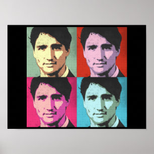 Pop Art Justin Trudeau - Volledige grootte -.png Poster