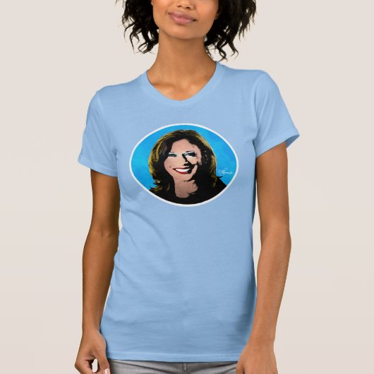 POP ART KAMALA HARRIS PORTRAIT T-SHIRT (Voorkant)