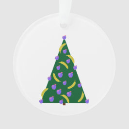 Pop Art kerstboom met appels en bananen Ornament