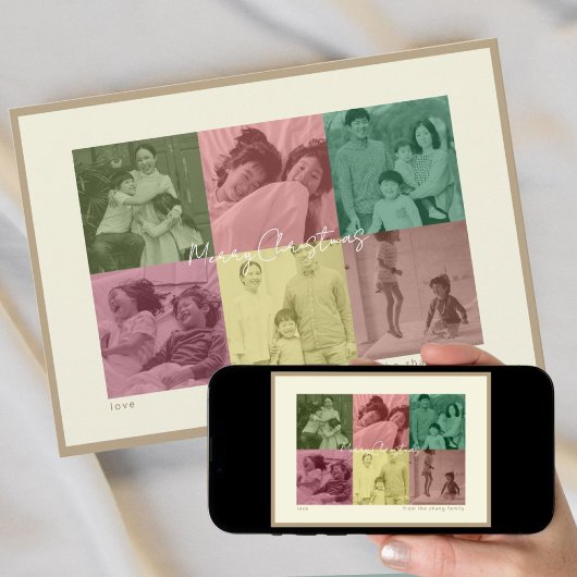 Pop Art Kerstfoto collage Vakantie groet Kaart