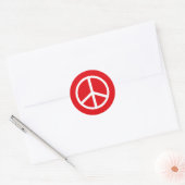 Pop Art Kerstmis PEACE Ronde Sticker (Envelop)