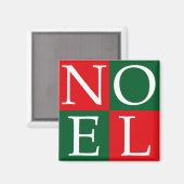 Pop Art kerstNOEL Magneet (Voorkant / Achterkant)