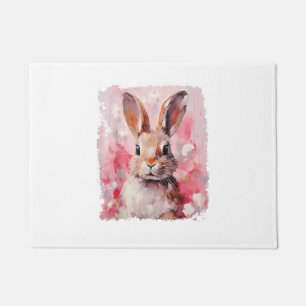 Pop Art Kleurrijke Bunny Konijn Roze Deurmat