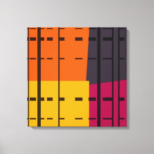Pop Art Kleurrijke Patroon Canvas Afdruk