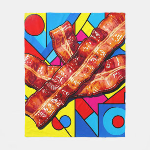 Pop Art Knapperige Bacon Fleece Deken