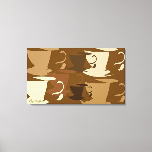 Pop Art Koffie op Canvas Afdruk (Voorkant)
