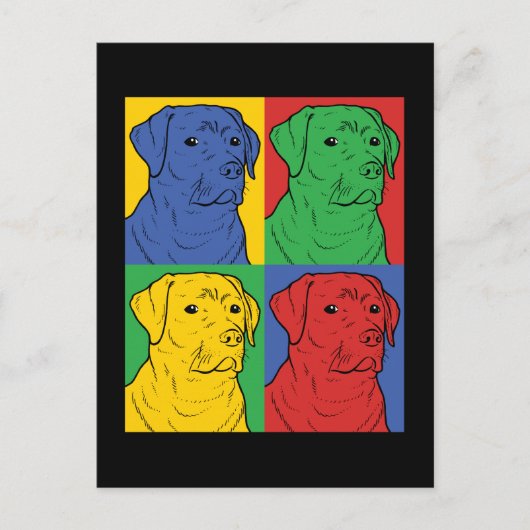Pop Art Labrador Retriever Briefkaart (Voorkant)
