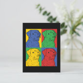 Pop Art Labrador Retriever Briefkaart (Staand voorkant)