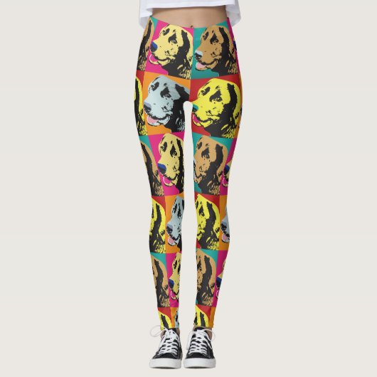 Pop Art Labrador Retriever Leggings (Voorkant)