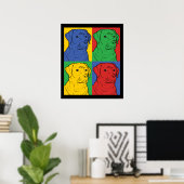 Pop Art Labrador Retriever Poster (Thuiskantoor)
