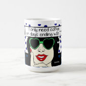 Pop art Lady Coffee Mug (Centre)