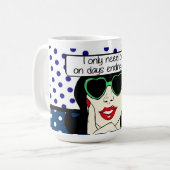 Pop art Lady Coffee Mug (Devant gauche)