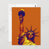 Pop Art Lady Liberty Briefkaart (Voorkant / Achterkant)