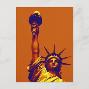 Pop Art Lady Liberty Briefkaart