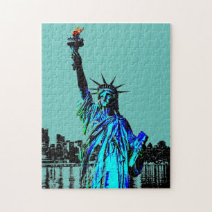 Pop Art Lady Liberty Legpuzzel