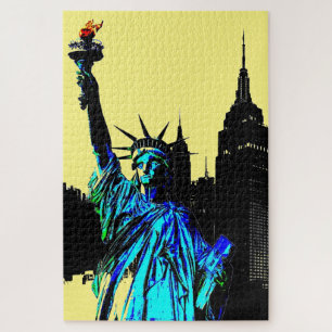 Pop Art Lady Liberty Legpuzzel