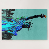 Pop Art Lady Liberty Legpuzzel (Horizontaal)