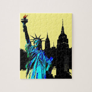 Pop Art Lady Liberty Legpuzzel