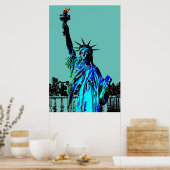 Pop Art Lady Liberty Poster (Keuken)