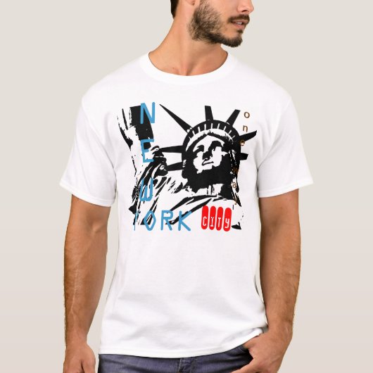 Pop Art Lady Liberty T-shirt (Voorkant)
