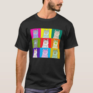 Pop Art Lama Amerikaanse Cultuur Kunstenaars T-shirt