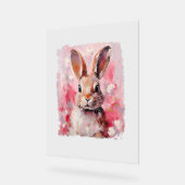 Pop Art Lapin Coloré Lapin Rose (Angle)