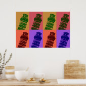 Pop Art Leaning Tour de Pise Italie Poster de voya (Cuisine)