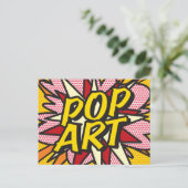 POP ART Leuk Retro Stripboek Pop Art Briefkaart (Staand voorkant)