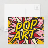 POP ART Leuk Retro Stripboek Pop Art Briefkaart (Voorkant / Achterkant)