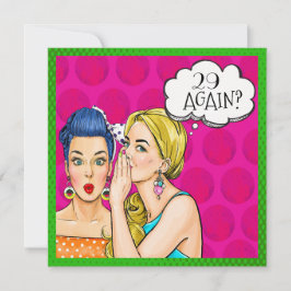 Pop Art Leuk Uitnodigingskaartje Kaart