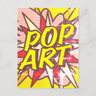 POP ART Leuke Retro Strip Pop Art Briefkaart
