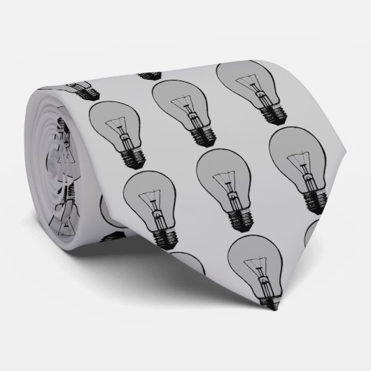 Pop Art Light Bulb Stropdas (Opgerold)