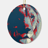 Pop Art Lion Keramisch Ornament (Links)