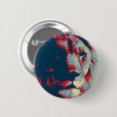 Pop Art Lion Ronde Button 5,7 Cm (Voorkant /achterkant)