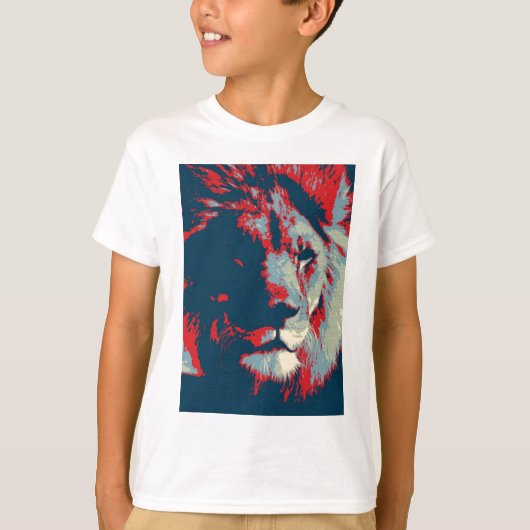 Pop Art Lion T-shirt (Voorkant)