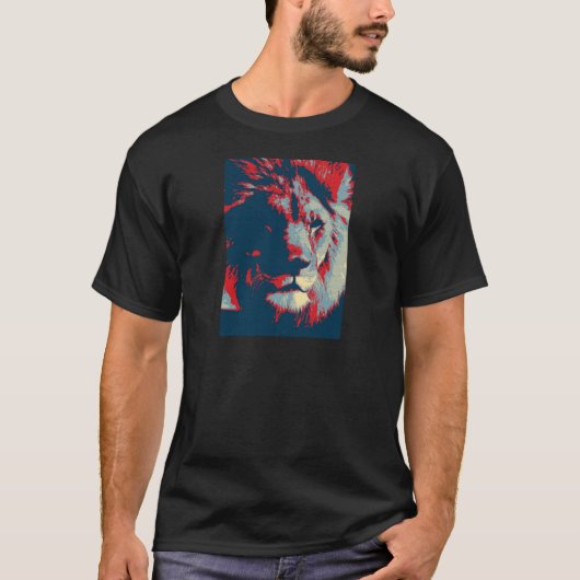 Pop Art Lion T-shirt (Voorkant)