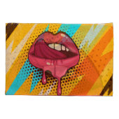 Pop Art Lips: Trendy Kussensloop (Achterkant)