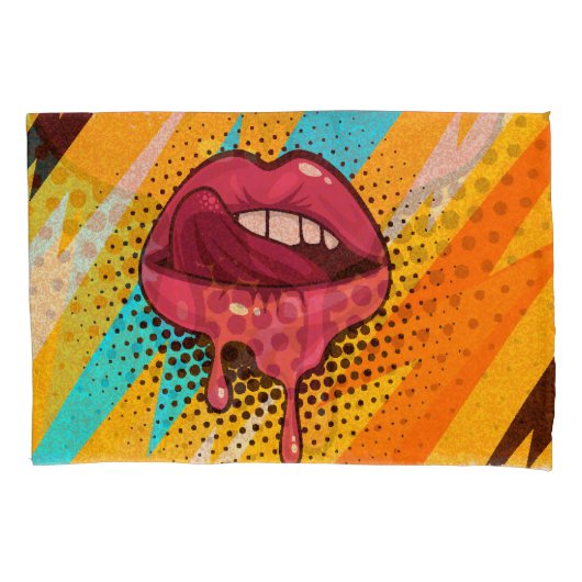 Pop Art Lips: Trendy Kussensloop (Voorkant)