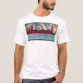 Pop-Art Londen Skyline 1 T-shirt