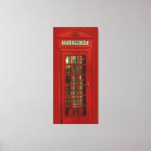 Pop Art London City Red Canvas Afdruk