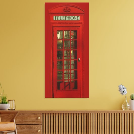 Pop Art London City Red Canvas Afdruk (Insitu (Woonkamer))